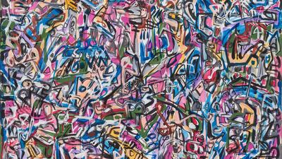 'Signes Roses' (1991) by Mahjoub Ben Bella. Elmarsa Gallery, Tunis/Dubai; Matthew Lazarus