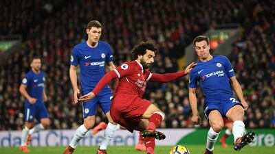 Liverpool's Mohamed Salah in action against Chelsea. Shaun Botterill / Getty Images