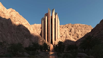 Oasis, one of three hotels planned in the Leyja sector. Photo: Neom