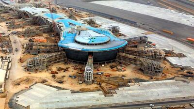 Abu Dhabi Airports is in the middle of building the $3 billion Midfield Terminal building. Courtesy Abu Dhabi Airports