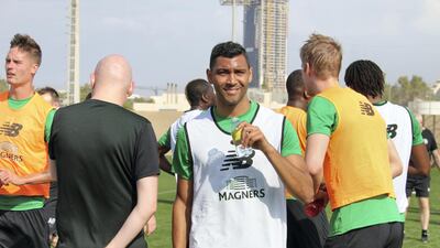Celtic football club training in Dubai. Courtesy Celtic FC