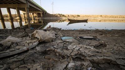 A dried-up shore of an irrigation canal near the village of Sayyed Dakhil, to the east of Nasariyah city some 300 kilometres south of Baghdad. AFP