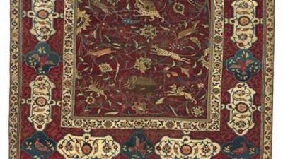 Scenic animal carpet. 1625. National Gallery of Art, Washington, D.C., Widener Collection.