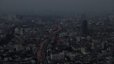 Traffic is seen during a poor air quality day in Bangkok, Thailand, on January 29, 2019. Reuters