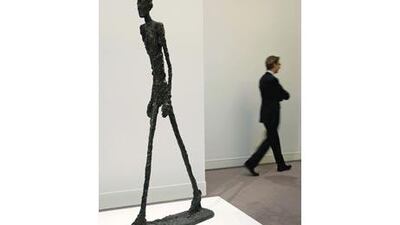 L'homme Qui Marche I by Alberto Giacometti was sold for a record 65m pounds at Sotheby's in London last week.
