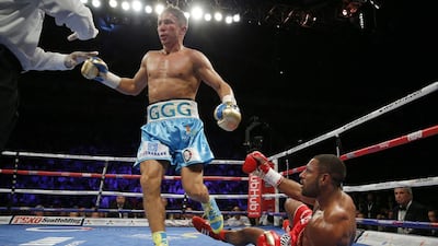 Gennady Golovkin in action with Kell Brook. Andrew Couldridge / Action Images