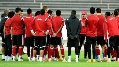 Mahdi Ali, during a Gulf Cup training session. Courtesy UAE FA