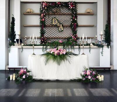 An Abu Dhabi wedding organised by La Table Events in 2018 that had only 35 guests