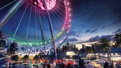 The world's largest Ferris wheel, the Dubai Eye, will be built off the coast after plans for a Dh6 billion entertainment project were approved this week. Courtesy Dubai Media