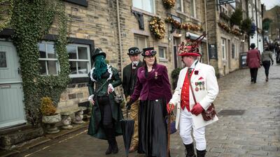 Steampunk enthusiasts attend the sixth annual Haworth Steampunk Weekend. AFP