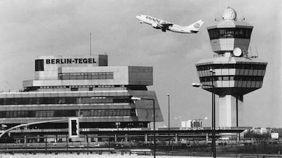 A Pam Am Airbus takes off from Tegel Airport in 1988. Tegel once represented the future of airports but on Novenber 8 it closes for good. Getty Images