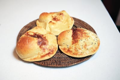 Varieties of khameer bread. Sarah Dea / The National
