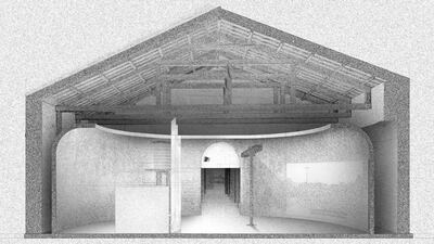 A rendering of the Lebanese Pavilion by architect Aline Asmar d’Amman.