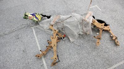 Fernando Palma Rodriguez crafts semi-robotic sculptures out of found material such as paper, dirt, stone, feathers, sewing machines and memorabilia Courtesy Fernando Palma Rodriguez and House of Gaga, Mexico City