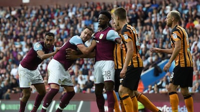 Aston Villa's John Terry started a new life in English football, wearing an Aston Villa shirt and playing in the Championship. Alan Walter / Reuters