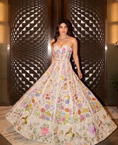 Priyanka Chopra Jonas is one of the many global celebrities to wear work by Rahul Mishra. Photo: Rahul Mishra
