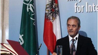 Saudi Arabia's Foreign Minister Prince Saud Al Faisal delivers a speech during a ceremony in Vienna in October. Saudi Arabia will hold Iran accountable for any hostile actions, the prince said on Thursday.