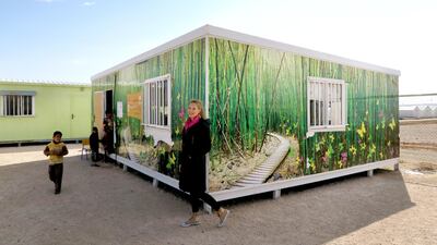 One of the completed caravans set up by the Amal Project in Jordan. Courtesy The Amal Project
