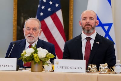US ambassador Mike Huckabee, left, is a staunch supporter of Israel and its claim to Jerusalem. Reuters