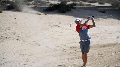 Matthew Fitzpatrick on the eighth hole during the pro-am event. Ross Kinnaird / Getty Images