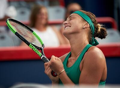 Aryna Sabalenka has risen to No 25 in the world rankings. EPA