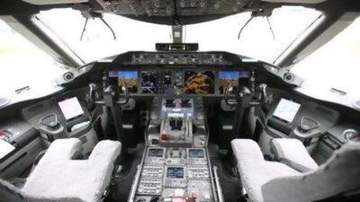 Inside the much-delayed Boeing 787 Dreamliner airplane. Simon Dawson/Bloomberg