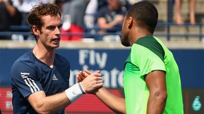 Andy Murray, left, fell to Jo-Wilfried Tsonga in the Rogers Cup quarter-finals on Friday. Getty Images