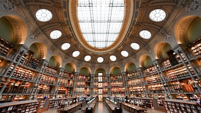 A general view of the interior of the National Library of France. AFP