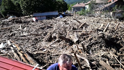 Heavy floods hit in the village of Slatina in Bulgaria on September 5, 2022. Rain caused floods in half of Bulgaria - both in the south and in the north. EPA