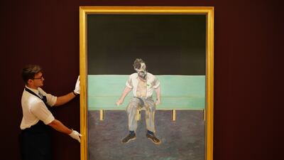 Francis Bacon's 'Study for Portrait of Lucian Freud' from 1964 was sold by Sotheby's in London. Getty Images