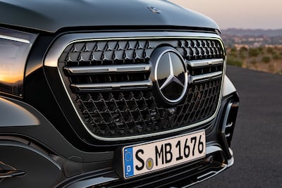 The facelifted GLS gets a larger chrome-ringed grille pushing it further from rugged utility and closer to rolling penthouse. Photo: Mercedes-Benz