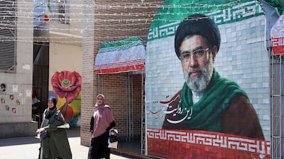 An image of supreme leader Ayatollah Mojtaba Khamenei in Tehran. EPA