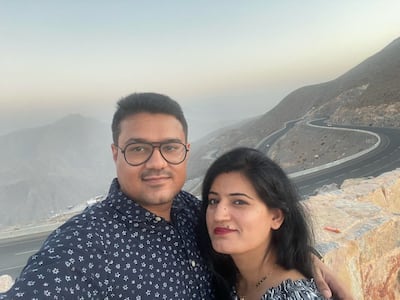 Deepak Khera is relieved to have his wife Sakshi Sachdeva, a teacher, back with him in the UAE. Photo: Deepak Khera