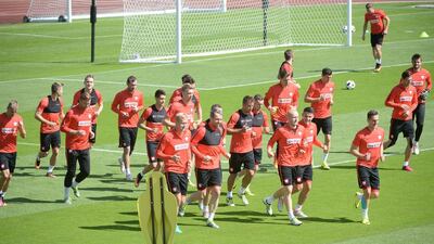 Polish national soccer team players during their team’s training session in La Baule, France, 28 June 2016. Poland will face Portugal in the UEFA EURO 2016 quarter final soccer match on 30 June. EPA/BARTLOMIEJ ZOBOROWSKI POLAND OUT