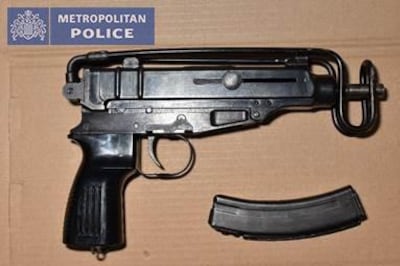 One of the guns seized during an operation by London police using information from the cracked EncroChat network. Metropolitan Police