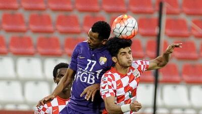 Fujairah v Al Ain, in purple. Mohideen Al Ittihad