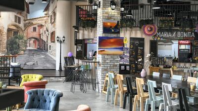 The dining space inside Urban RetrEAT. Khushnum Bhandari for The National