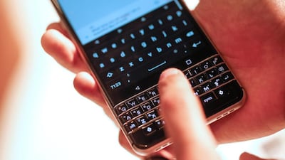 The KeyOne is a phone for those who unashamedly love their old BlackBerrys. Pau Barrena / Bloomberg