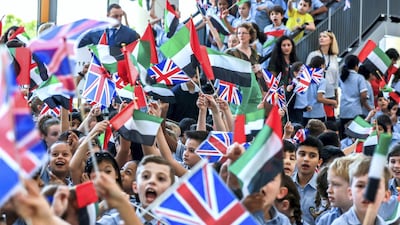 Pupils at British School Al Khubairat are celebrating 50 years of learning. Victor Besa / The National