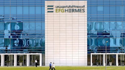 The EFG Hermes office in Cairo. Dubai Financial Group didn’t disclose the value of its stake in the bank. Dana Smillie for The National