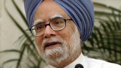 In this July 1, 2006 file photo Manmohan Singh speaks during a press conference in Nagpur.