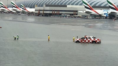 Passengers heading to Dubai International Airport faced considerable delays due to flooding. The National