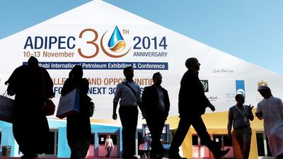 Adipec, Abu Dhabi’s premier annual oil and gas gathering, started November 9 with 1,800 exhibiting companies and 20 international pavilions showcasing thousands of products. Christopher Pike / The National