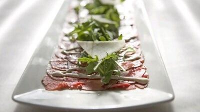 Marco Pierre White's beef carpaccio.