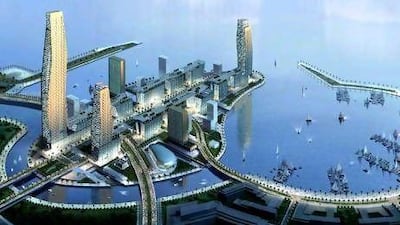 An artist's rendering of the King Abdullah Economic City in Jeddah. Emaar-HO / AP