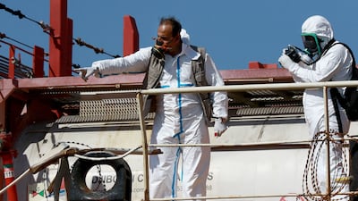 Shipping was halted and beaches evacuated near the country's only port. AFP