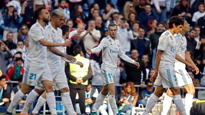 Gareth Bale, centre, was on the scoresheet for Real Madrid in their 2-1 win over Leganes on Saturday. Francisco Seco / AP Photo