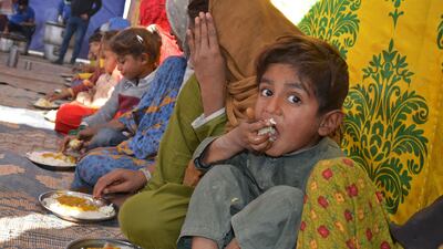 Flood victims pictured in Balochistan, Pakistan in January 9, 2023, The UN has called for 'massive investments' to help Pakistan recover from last year's devastating floods and better resist climate change. AFP