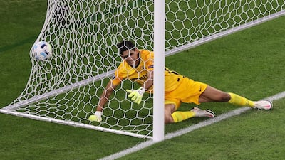 Sevilla's goalkeeper Bono concedes against Bayern Munich at the Puskas Arena. EPA