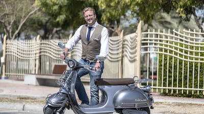 Adam Ridgway, founder of Dubai-based electric vehicle start-up One Moto, aims to raise $3m to $10m in the coming weeks. Antonie Robertson/The National